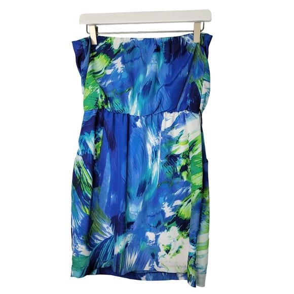 City Triangles Floral Strapless Dress Sz Medium - Picture 2 of 8